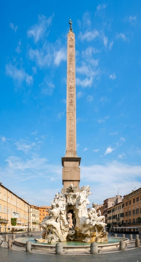 Fontana dei Quattro Fiumi and the obelisk in Piazza Navona, Rome