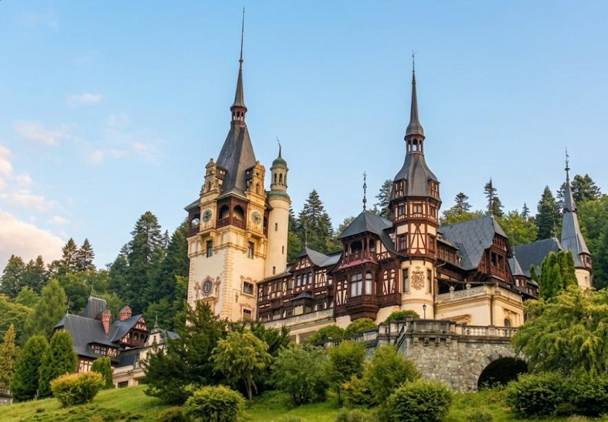 Peles Castle in Sinaia, Romania — Neo-Renaissance royal residence in the Carpathian mountains